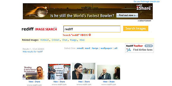 Rediff Search